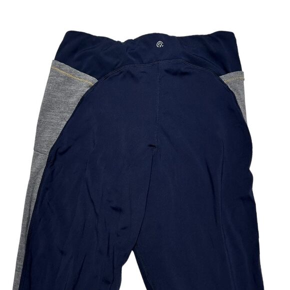 Champion Leggings with Deep Pockets Navy Blue Gray Sides Gym Workout Running - Picture 6 of 9
